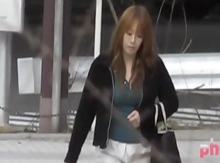 Japanese girl had a hard time escaping skirt sharks