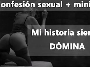 Una dómina te cuenta su historia y te masturba. En español. ¡Video completo!