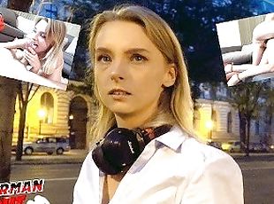 GERMAN SCOUT - CUTE COLLEGE TEEN CANDY SEDUCE TO FUCK AT PICKUP MODEL JOB
