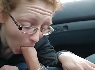 Redhead Milf Ivy Sucks And Swallows Hubbys Load In A Parked Car