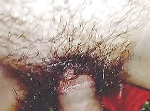 Winter season hairy mature pussy licked and fucked hard