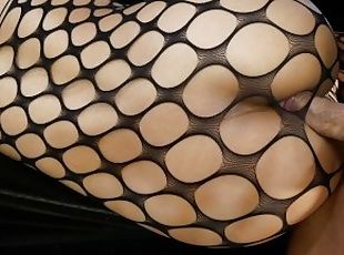 Fishnet Bodystocking First time Anal Fuck