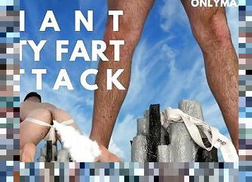 Macrophilia - Giant city fart attack