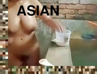 азиатки, големи-цици, домашно-порно, натурален, голям-бюст, цици, душ