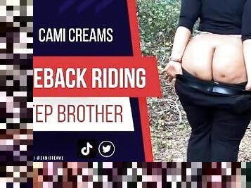 Horseback Riding w/ Step Brother Outdoor Squirting & Dick Suck in Woods Cami Creams Audio Story