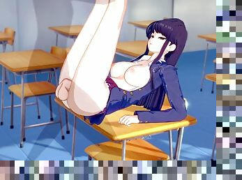 Komi fucks a lucky student in the university classroom