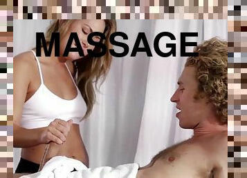 Teen Masseuse learning that sex is part of the job too