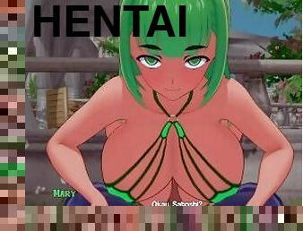 Hentai Game - King of Summer - Loser Get Blowjob From Thirsty Girlfriend