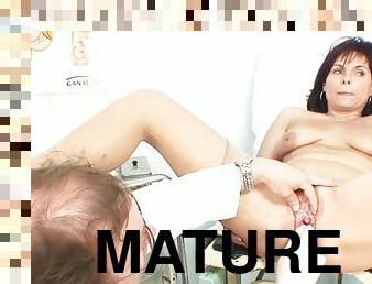 Mature Livie in full gyno exam scene