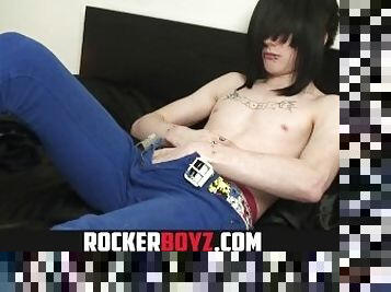 Rocker Boyz - Emo Twink Has A Big Uncut Dick To Play With