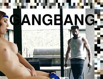 Kinky slut crazy gangbang jaw-dropping sex movie