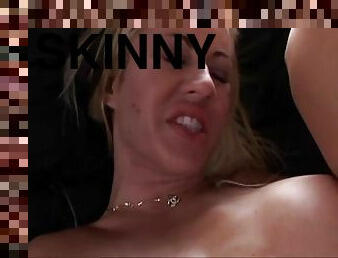 A Skinny Blonde Babe With Big Tits Receives A Huge Cock Treatment - Super Sexy