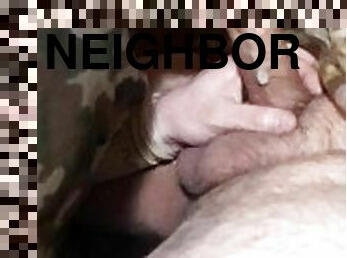 Mailman from neighboring town visits gloryhole and feeds me his cum