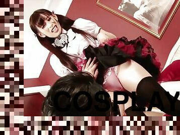 Cosplay japanese newhalf assfucked doggystyle