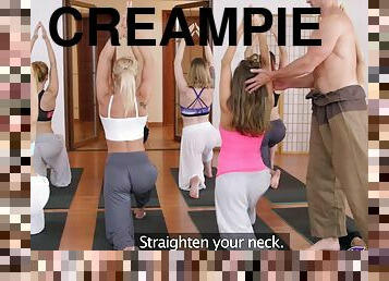 Yoga Girls Creampie Threesome 1 - Alexis Crystal