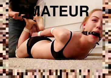Cute amateur girl tickling fetish bondage porn