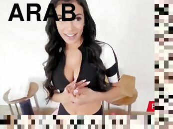 Mia khalifa big titty arab babe is afraid of the big black cock