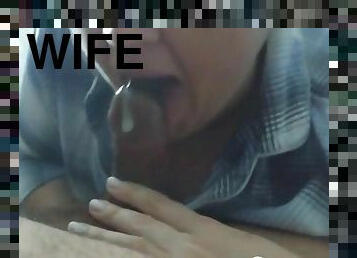 My chubby wife makes me cum by her sweet lips