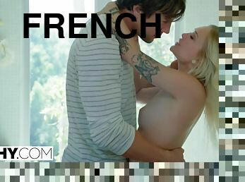 Blond American Girls Gets her Bootie Destroyed by Dominant French Guy