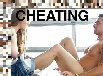 Gorgeous college get first titfuck cheating