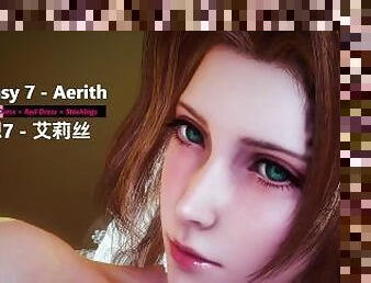 Final Fantasy 7 - Aerith × Wedding Dress × Red Dress × Stockings - Lite Version