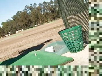 Golf practice with pornstar gets rough