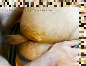 Hairy Tradie and Big Cock Anonymous Squirts in Furry Cum Dump Otter After Hard Bareback Breeding with Grindr