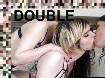 DEVILS T GIRLS - Trans Babe Enjoys A Threesome With A Woman COMPILATION