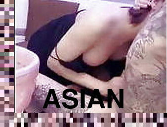 Asian Ladyboy manual handjob to a client and then fucked