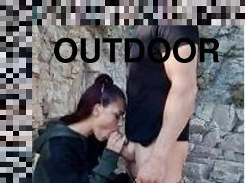 OUTDOOR SEX with HUGE COCK - He FUCKS ME in the MOUNTAINS - Alberto Blanco & Apolonia Lapiedra