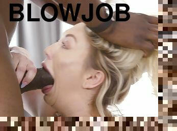 HD Interracial Deepthroat Blowjob - Adira Allure Really Shines In Her Job Interview - Adira Allure