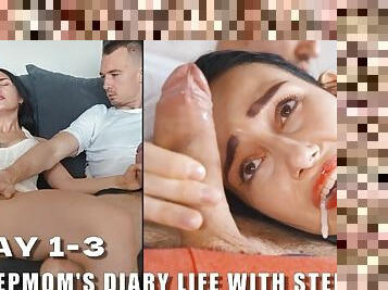 DAY 1-3 Stepmom share bed with stepson at holiday ???? Surprise fuck with cum in pussy and mouth ????