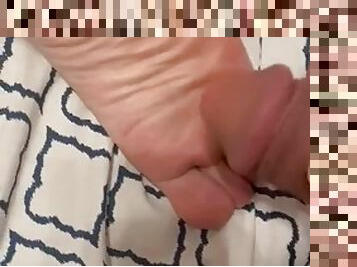 Cum on the soles of his wifes feet.