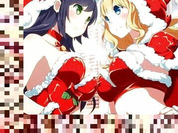 fiesta, anal, corrida-interna, trío, anime, hentai, hermana, navidad