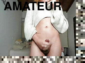 Amateur femboy webcam cumshot