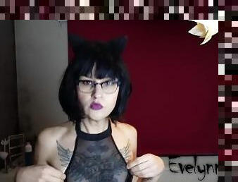 'Goth Catgirl getting fresh with a Vibrator' available now