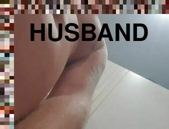 Husband jerks off to wife