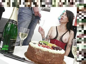 Adeline Lafouine is Unbreakable bday party Wet #1, Anal Fisting, DAP, Monster ButtRose, Pee Drink, Creampie Swallow GIO1906 - PissVids