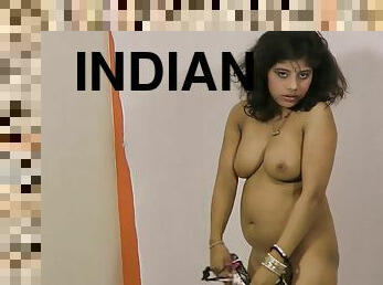 Fat Indian Rupali shows off her big boobies