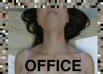 LOAN4K. In the office of the credit company, the girl is comfortable to fuck