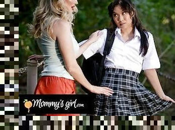 MOMMY'S GIRL - Pervert MILF Kendra James Gets Aroused Seeing Stepdaughter Kimmy Kimm Wearing Uniform