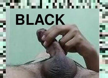 Milking the BIG black Asian DICK in the morning