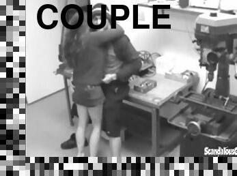 Couple gets horny and fucks hardcore at work
