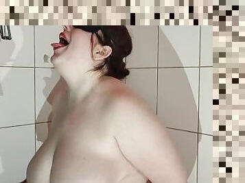 20+ men use slave bitch as a public toilet in sexclub