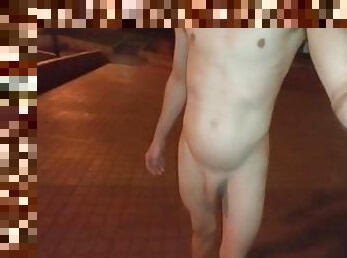 Walking nude in public