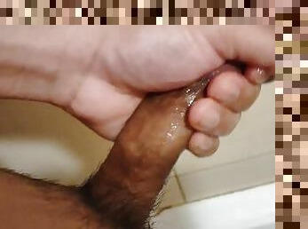 Morning wank, got so horny thinking about you (hot cumshot)
