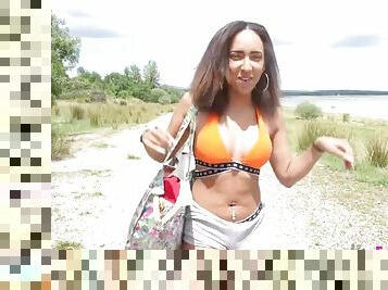 While looking so nice, she s a SUPER-SLUT! Picking up guys at the lake