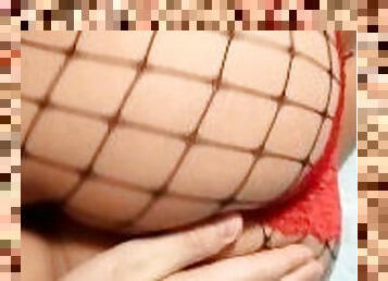 spanking her latina big booty in fishnets growing bigger fatter feedee girl hot ass
