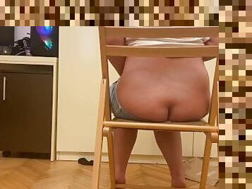 Buttcrack farting on chair (full video on my official page)