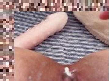Japanese got a new toy and tried it first time with lots of dripping pussy juice and huge cum ????????